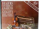 Brahms Concerto D Major Szigeti Mercury 1959 Stereo White Label Promo VG++ to NM