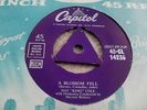 NAT KING COLE: A BLOSSOM FELL 1955 TRI CAPITOL 45 RPM EX