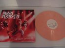 IRON MAIDEN THE BEAST UNMASKED LP PINK MARBLED MISPRESSED LIVE 1980 SWEDEN KISS