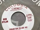 BOB DYLAN Leopard Skin Pill Box Hat RARE DJ PROMO 45 RECORD EXCELLENT