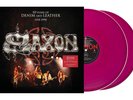 SAXON '10 YEARS OF DENIM AND LEATHER : LIVE 1990' 180g Violet Coloured VINYL LP