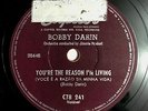 BOBBY DARIN -You're the Reason I'm Living/You're Gone 78 RPM BRAZIL CAPITOL 1963