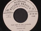 SUNSHINE RUBY: That Ain't In Any Catalog / I Got My First Kiss Last Night 45 (d