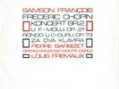 FRANCOIS Samson CHOPIN Piano Concerto 2 Rondo for 2 pianos BARBIZET FREMAUX S/C
