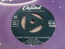 FRANK SINATRA: THREE COINS IN THE FOUNTAIN '54 THICK TRI GREEN CAPITOL 45 RPM NM