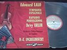 DEVY ERLIH violin LALO SYMPHONIE  ESPAGNOLE LP DUCRETET THOMPSON 320 C 124 RARE