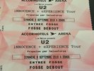 2 places tickets U2 Fosse Paris Dimanche 09/09/2018 AccorHotels Arena Septembre