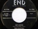 The CHANTELS 45 He's Gone/The Plea END doo wop VG++ ws1021