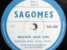 RARE Calypso 78 NORMAN SPAN KING RADIO Brown Skin Girl SA GOMES SG.108