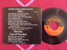 CROSBY STILLS NASH & YOUNG Ohio 45 rpm w/ PICTURE SLEEVE Atlantic 1970