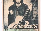 Gary Moore     In Concert 1987    Ticket / Konzertkarte / Eintrittskarte