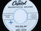 Rockabilly 45 WANDA JACKSON Mean Mean Man CAPITOL HEAR