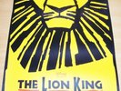 THE LION KING STUNNING PROMO THEATRE POSTER FOR THE LYCEUM THEATRE LONDON 1999