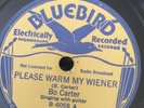 PRE WAR BLUES BO CARTER Bluebird 6058 Warm My Weiner/Gonna Crawl Back Home E-