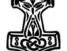Thors Hammer Heckscheibenaufkleber (Aufkleber Heckscheibe,Autoaufkleber)