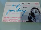 Ticket concert vintage 'Serge Gainsbourg ' 29/11/1985