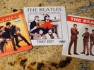THE BEATLES Set of 3 custom picture sleeves VEE-JAY, SWAN, and Capitol