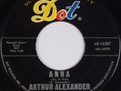 ARTHUR ALEXANDER: Anna / I Hang My Head DOT ’62 Northern Soul VG++ 45 MP3