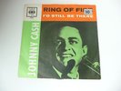SINGLE 7'' SCHALLPLATTE JOHNNY CASH RING OF FIRE / GERMAN CBS 1215 / ORIGINAL
