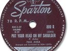 Super Rare 1959 PAUL ANKA Rock'n Roll 78 RPM Record Put Your Head on my Shoulder