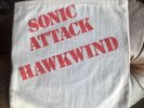 Hawkwind Sonic Attack Vinyl Uk Promo + Cloth Bag