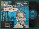 NAT KING COLE Unforgettable LP '54 CAPITOL Green Lbl MONO VG+/NM-