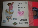 JOHNNY HALLYDAY -  Ven a bailar el Twist ** TRES RARE ESPAGNE EP 1961 PINK VINYL