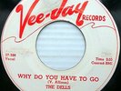 THE DELLS orig.VG+ promo VEE JAY Doowop 45 WHY DO YOU HAVE TO GO DANCE DANCE wsR