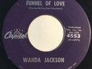 * WANDA JACKSON Funnel of Love NORTHERN POPCORN SOUL ROCKABILLY Capitol 45 HEAR