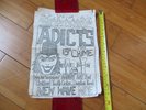 the adicts vintage poster,flyer,punk,new wave,the damned,pistols,clash