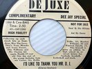 OTIS WILLIAMS & CHARMS promo 45 I'd Like To Thank You Mr D.J KING doowop ws1162