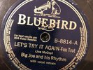 Bluebird 8814 BIG JOE & HIS RHYTHM Let's Try Again 78rpm Blues 1940 VV+/V-