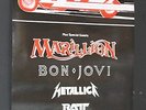ZZ Top Metallica Bon Jovi 1985 59x43cm Original Monsters of Rock Poster