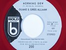 Psych Rock 45 DUANE & GREG ALLMAN Morning Dew BOLD red wax promo HEAR