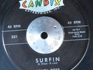 SURF 45 - BEACH BOYS - SURFIN /LUAU Candix Garage Rock VG++ HEAR