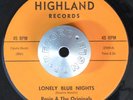 CHICANO SOUL 45 - ROSIE & THE ORIGINALS - LONELY BLUE NIGHTS /A CHANCE HEAR