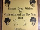THE BEATLES 1963 UK 1st FAN CLUB CHRISTMAS FLEXI + NEWSLETTER SLEEVE + MAILER