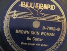 PRE WAR BLUES BO CARTER Bluebird 7952 Brown Skin Woman/Lucille V++/ E