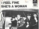 THE BEATLES 45 I FEEL FINE+PS DENMARK RARE PURPLE LABEL