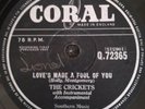Buddy Holly. The Crickets . Love's made a fool / Someone Someone. Rare 78 Coral