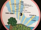 Sandy Denny LP Sandy UK Pink Island rim 1st Press A-1U & B-1U ))))))))))))))))))
