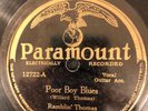Paramount 12722 Ramblin' Thomas POOR BOY BLUES  78rpm 1929 Blues EE+  with crk