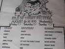 THE DOORS JIMI HENDRIX JETHRO TULL ISLE OF WIGHT  ROCK FESTIVAL ADVERT FROM 1970