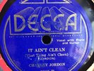 CHARLEY JORDAN DECCA 7015 BLUES 78 RPM E- PIANO & GUITAR 