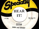 Don & Dewey R&B ROCKER 45 (Specialty 631) Justine /Bim Bam