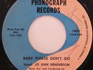 JO ANN HENDERSON Baby Please Don't Go Phonograph R&B 45 HEAR