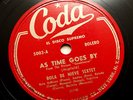 BOLA DE NIEVE piano «As time goes by» Casablanca cuba US coda 5003 78 rpm