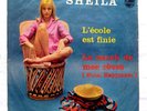SHEILA 45 TOURS PRESSAGE ALLEMAGNE/  L'ECOLE EST FINIE / LE RANCH DE MES REVES