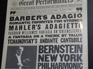 LEONARD BERNSTEIN SEALED 2 LP PROMO GREAT PERFORMANCES BARBER MAHLER FANTASIA