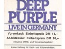 Deep Purple   In Concert 1974  Ticket / Konzertkarte / Eintrittskarte